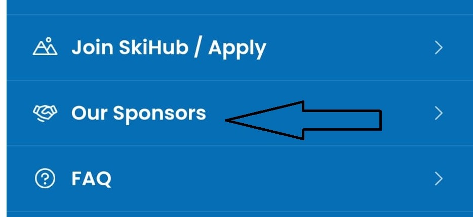 Our Sponsors menu access