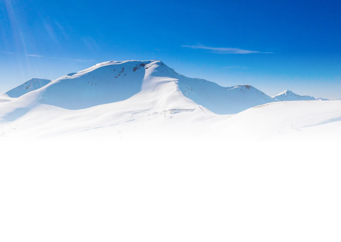 A snow-covered mountain landscape